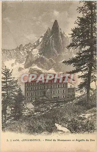 Cartes postales Chamonix Hotel du Montenvers et Aiguille du Dru