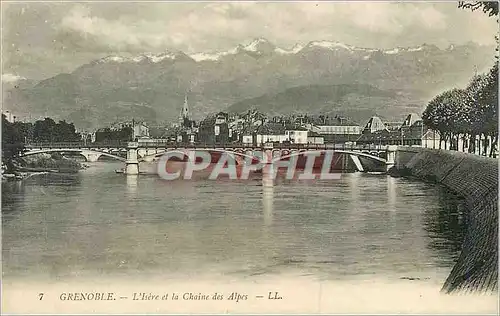 Cartes postales Grenoble L'Isere et la Chaine des Alpes