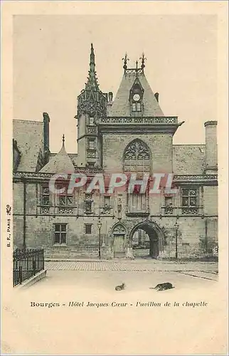 Cartes postales Bourges Hotel Jacques Coeur Pavillon de la Chapelle (carte 1900)