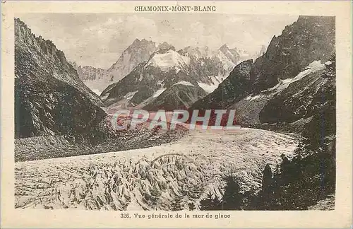 Cartes postales Chamonix Mont Blanc Vue Generale de la mer de Glace