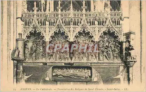 Ansichtskarte AK Amiens La Cathedrale Translation des Reliques de Saint Firmin saint Salve