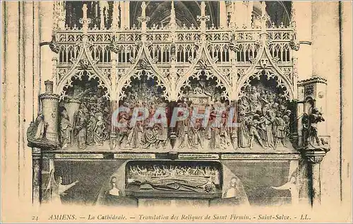 Cartes postales Amiens La Cathedrale Translation des Reliques de Saint Firmin saint Salve
