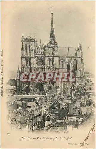 Cartes postales Amiens Vue Generale prise du Beffroi (carte 1900)