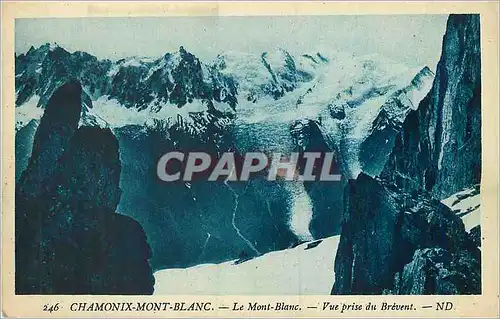 Ansichtskarte AK Chamonix Mont Blanc Le Mont Blanc Vue prise du Brevent