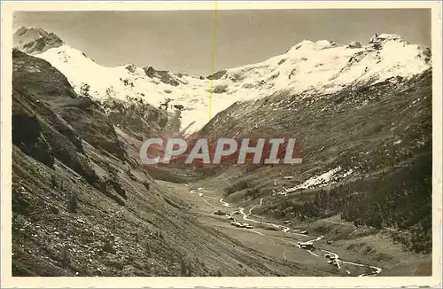 Moderne Karte Fextal im Ober Engadin (1950 m) mit Piz Tremoggia und Fexgletscher