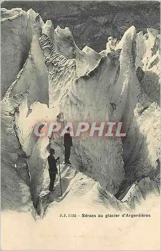 Ansichtskarte AK Seracs au Glacier d'Angentieres Alpinisme