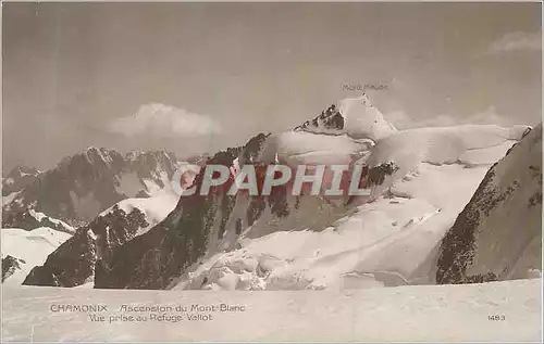 Cartes postales Chamonix Ascention du Mont Blanc Vue prise du Refuge Vallot