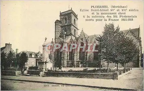 Ansichtskarte AK Ploermel (Morbihan) Eglise Saint Armel XVe et XVIe Siecles