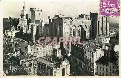 Cartes postales moderne Avignon (Vaucluse) Le Palais des Papes et Notre Dame des Doms vus du Beffroi