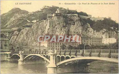 Ansichtskarte AK Grenoble Le Dauphine Le Pont de France et le Fort Rabot