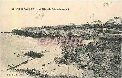Cartes postales Piriac (Loire Inf) La Cote et la Pointe du Castelli