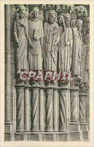 Cartes postales Cathedrale de Chartres Apotres Portail Sud XIIIe Siecle