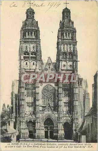 Ansichtskarte AK Tours (I et L) Cathedrale St Gatien Construite durant trois Siecles