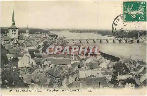 Cartes postales Saumur (M et L) Vue Generale sur le Loire (Est)