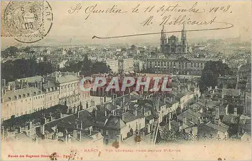 Cartes postales Nancy Vue Generale prise depuis St Epvre
