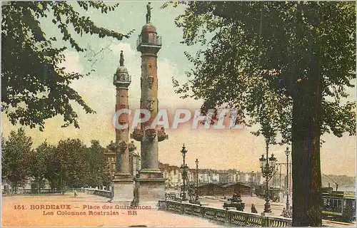 Cartes postales Bordeaux Place des Quinconces Les Colonnes Rostrales