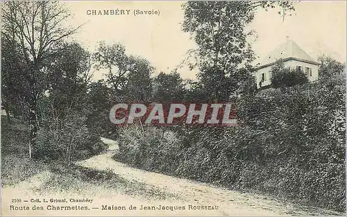 Cartes postales Chambery (Savoie) Route de Charmettes Maison de Jean Jacques Rousseau