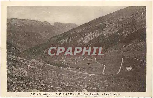 Cartes postales Route de la Clusaz au Col des Aravis Les Lacets