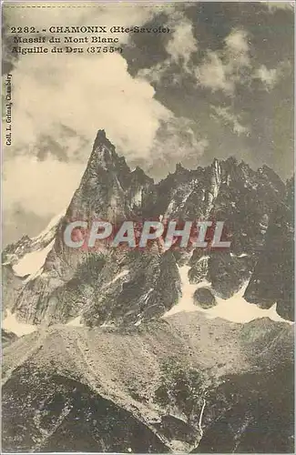 Ansichtskarte AK Chamonix (Hte Savoie) Massif du Mont Blanc Aiguille du Dru (3755 m)