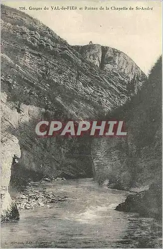 Ansichtskarte AK Gorges du Val des Fier et Ruines de la Chapelle de St Andre