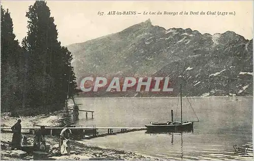 Cartes postales Aix les Bains Le Lac du Bourget et la Dent du Chat (1472 m)