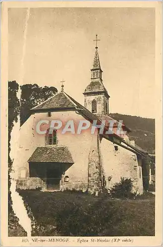 Cartes postales Borne sur Menoge Eglise St Nicolas (XIe Siecle)