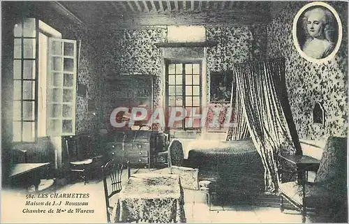 Cartes postales Les Charmettes Maison de J J Rousseau Chambre de Mme Warens