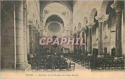 Cartes postales Tours Interieur de la Basilique de Saint Martin