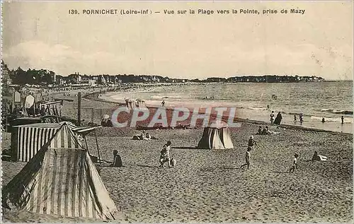 Ansichtskarte AK Pornichet (Loire Inf) Vue sur la Plage vers la Pointe prise de Mazy
