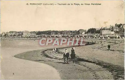 Cartes postales Pornichet (Loire Inf) Tournant de la Plage au Vieux Pornichet