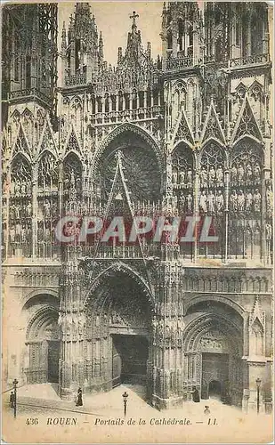 Cartes postales Rouen Portails de la Cathedrale