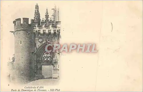 Cartes postales Cathedrale d'Albi Porte de Dominique de Florence (carte 1900)