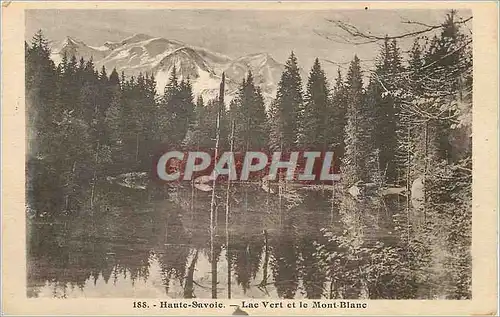 Cartes postales Haute Savoie Lac Vert et le Mont Blanc