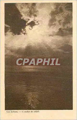 Cartes postales Lac Leman Coucher de Soleil