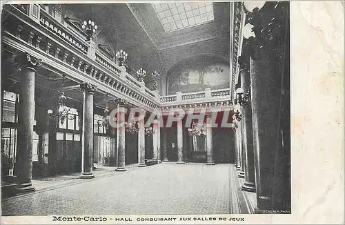 Cartes postales Monte Carlo Hall Conduisant aux Salles de Jeux