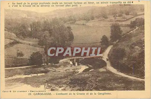 Ansichtskarte AK Gargilesse Confluent de la Creuse et de la Gargilesse