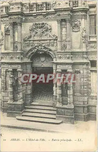 Cartes postales Arras L'Hotel de Ville Entree principale