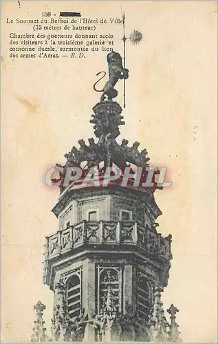 Cartes postales Arras Le Sommet du Beffroi de l'Hotel de Ville