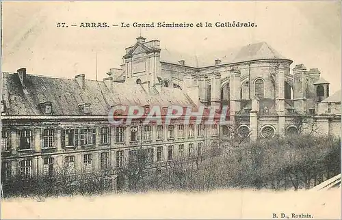 Ansichtskarte AK Arras Le Grand Seminaire et la Cathedrale