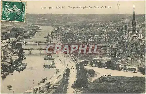 Cartes postales Rouen Vue Generale prise Cote Sainte Catherine