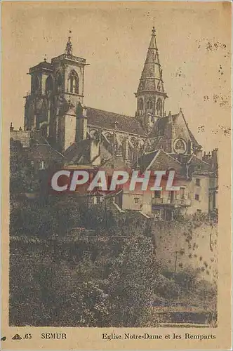 Cartes postales Semur Eglise Notre Dame et les Remparts