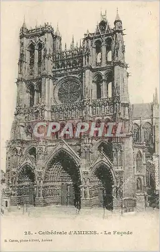 Cartes postales Cathedrale d'Amiens La Facade