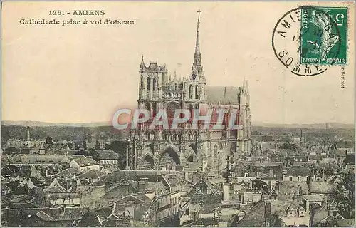 Cartes postales Amiens Cathedrale prise a Vol d'Oiseau