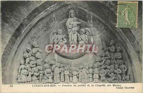 Ansichtskarte AK Cayeux sur Mer Fronton du Portail de la Chapelle des Marins