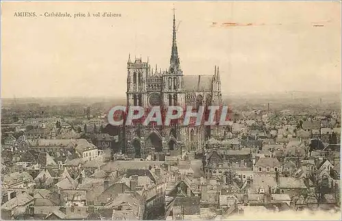 Cartes postales Amiens Cathedrale prise a vol d'Oiseau