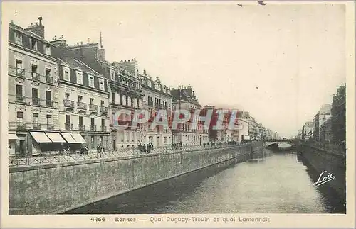Cartes postales Rennes Quai Duguay Trouin et Quai Lamennais