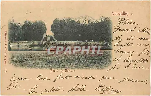 Cartes postales Versailles Bassin de Neptune (carte 1900)