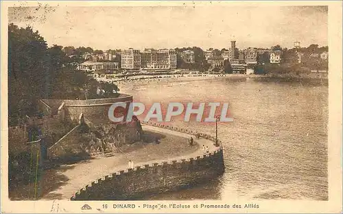 Cartes postales Dinard Plage de l'Ecluse et Promenade des Allies