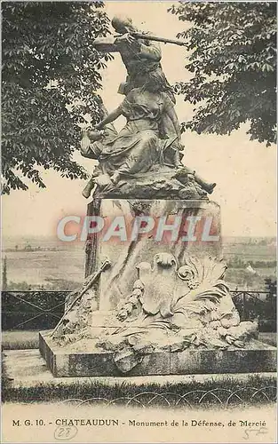 Cartes postales Chateaudun Monument de la Defense de Mercie