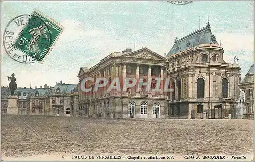 Cartes postales Palais de Versailles Chapelle et aile Louis XV
